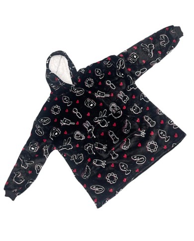 Sweat à capuche à pictos sexy - SweetPlaid Limited Edition Sweat à capuche à pictos sexy - SweetPlaid Limited Edition