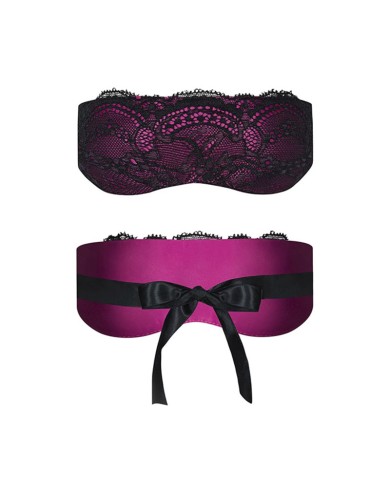 BDSM Eye Mask Roseberry (Pink & Black) - Obsessive
