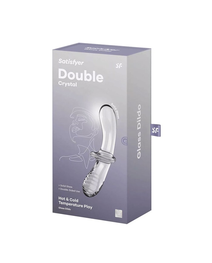 Glasdildo Double Crystal
