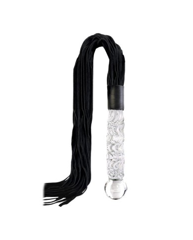 Martinet BDSM avec Dildo en verre - Icicles 38 Martinet BDSM avec Dildo en verre - Icicles 38
