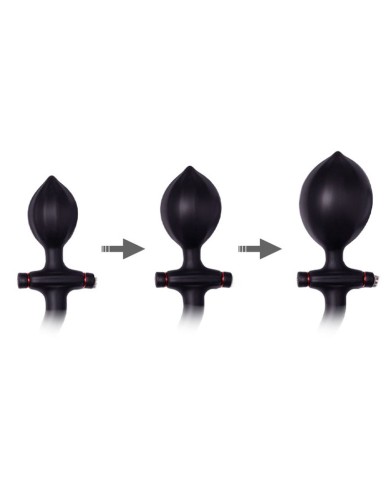 Plug anale gonfiabile in silicone con impugnatura e pompa - Rimba