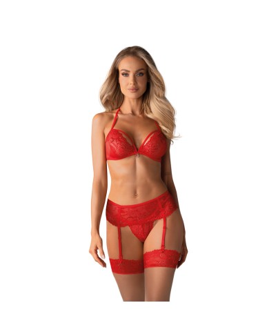 Ensemble de lingerie sexy 838 (rouge) - Obsessive Ensemble de lingerie sexy 838 (rouge) - Obsessive
