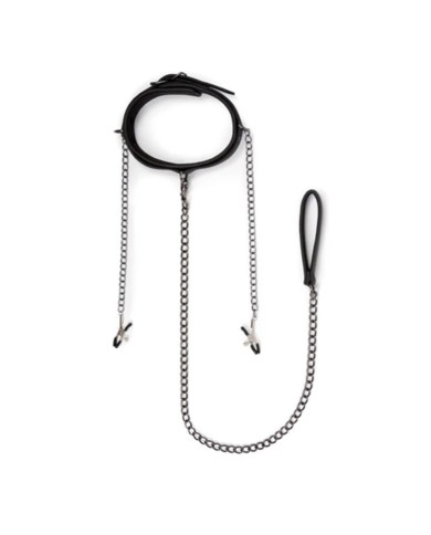 BDSM kit (collar, leash and breast clamps) - EasyToys
