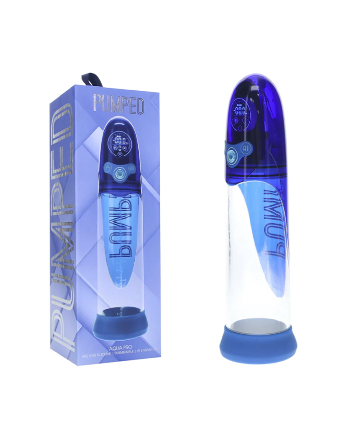 Automatische Penispumpe Pumped Aqua Pro Blau  Mit LCD-Display