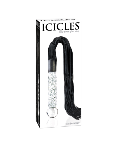 Martinet BDSM avec Dildo en verre - Icicles 38 Martinet BDSM avec Dildo en verre - Icicles 38