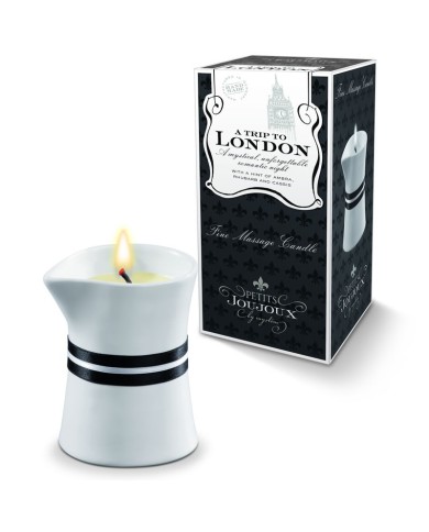 Bougie de massage London rhubarbe et ambre - Petits Joujoux