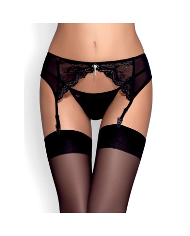 Black garter belt and thong Charms - Obsessive Black garter belt and thong Charms - Obsessive