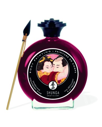 Shunga Body Painting - Erdbeere & Champagner Shunga Body Painting - Erdbeere & Champagner