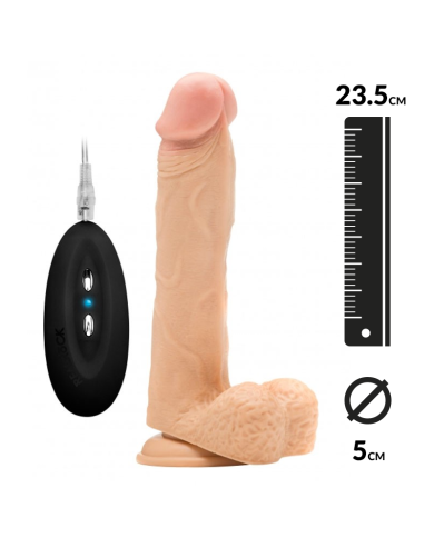 Vibromasseur réaliste avec scrotum 23.5cm - RealRock 9 Vibromasseur réaliste avec scrotum 23.5cm - RealRock 9