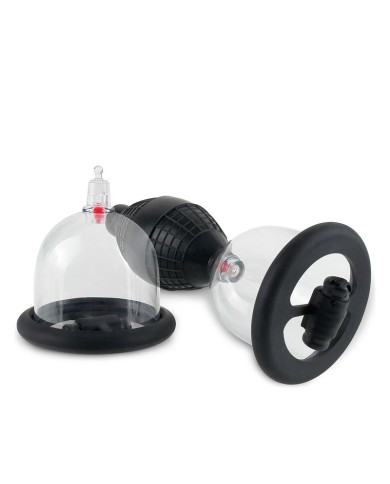 Vibrating Nipple Pump Pleasure Cups - Pipedream