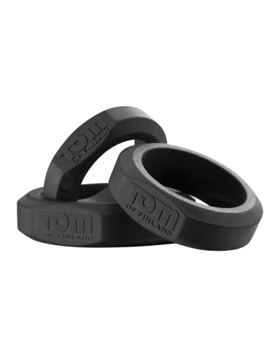 Cockring Set 3pces Black - Tom Of Finland