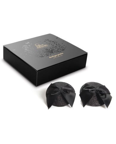 Burlesque Shini Round Nippies Black