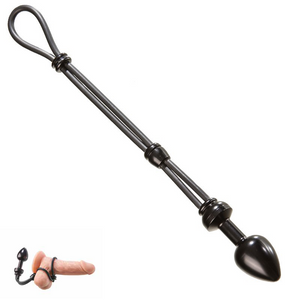 Plug anal & Cockring coulissant Cock-Grip Small - Malesation