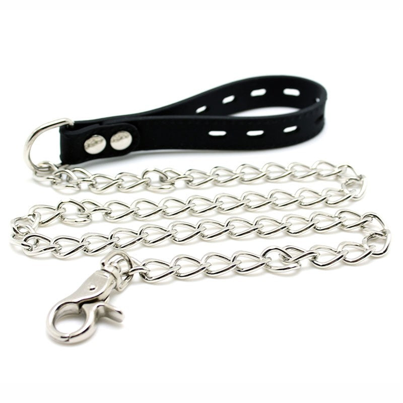 Collier BDSM en silicone et laisse en métal - Rimba