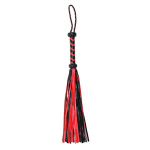 Martinet BDSM en Daim et cuir tressé Rouge/Noir - Rimba