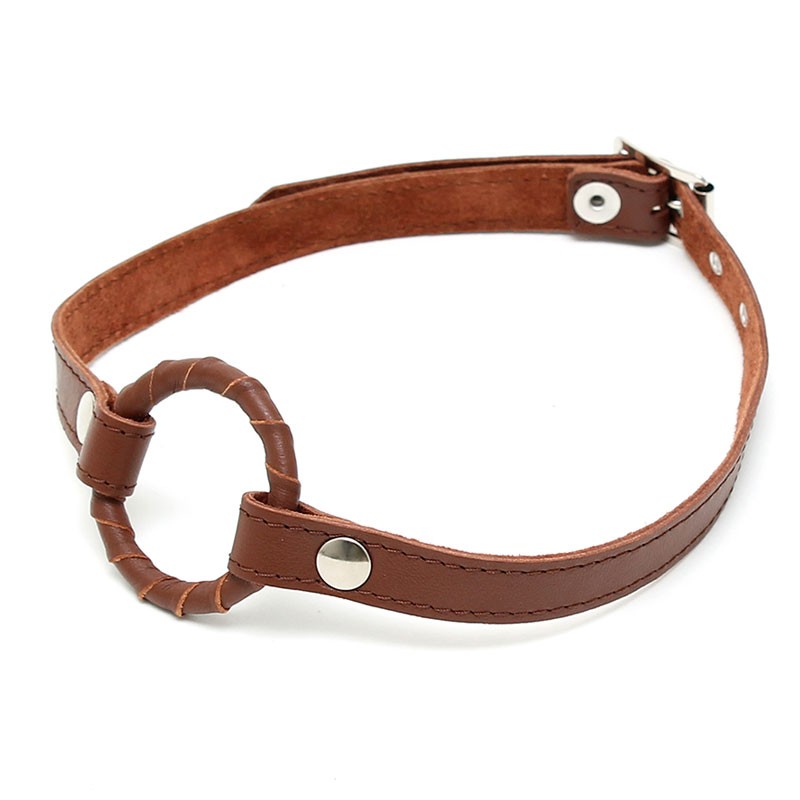 Ball Gag avec O Ring Ø 5 cm Brun - Rimba