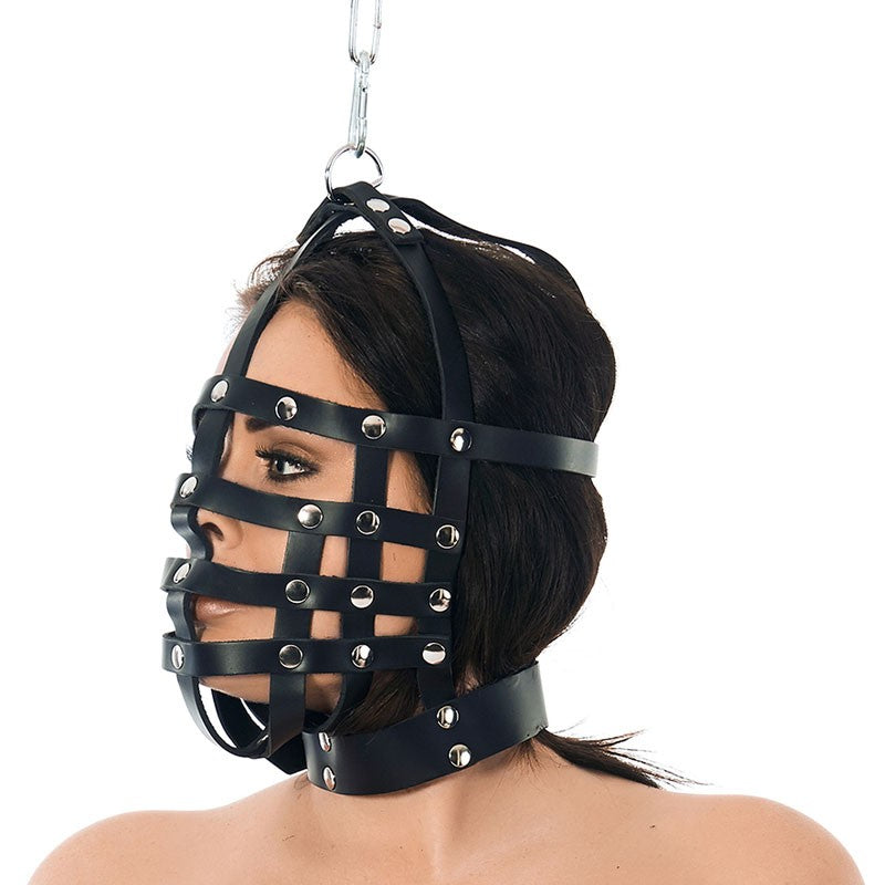 Muselière BDSM avec attaches de suspension - Rimba