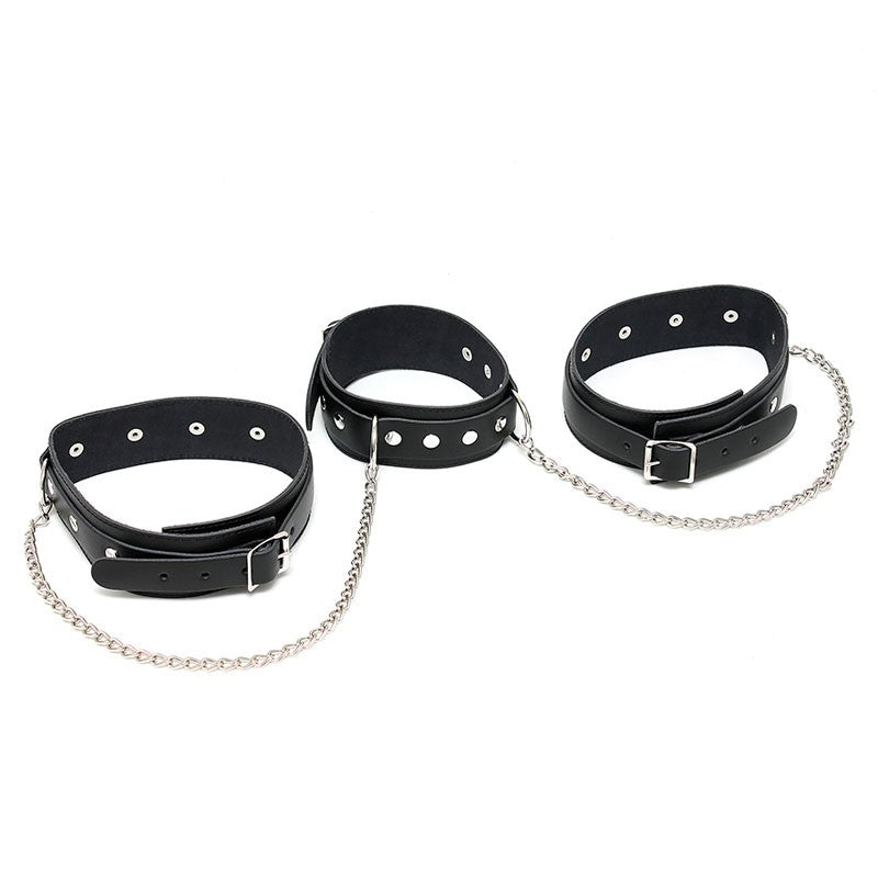 Kit d'attache BDSM cou et cuisses - Rimba