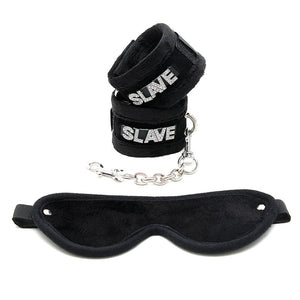 Kit de soft Bondage SLAVE Noir (3 pièces) - Rimba