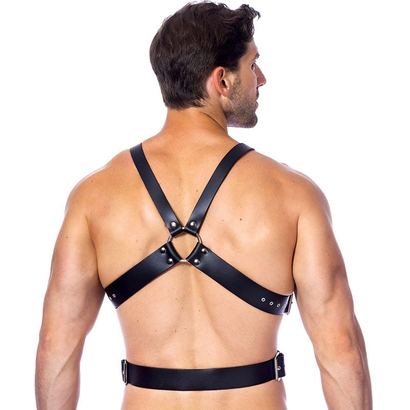 Harnais BDSM en cuir avec boucles (homme) - Rimba