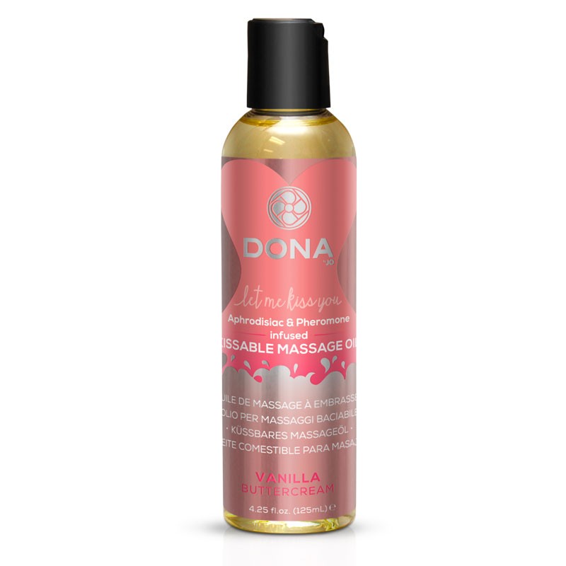 Huile de massage à embrasser "Crème au beurre vanille" - Dona