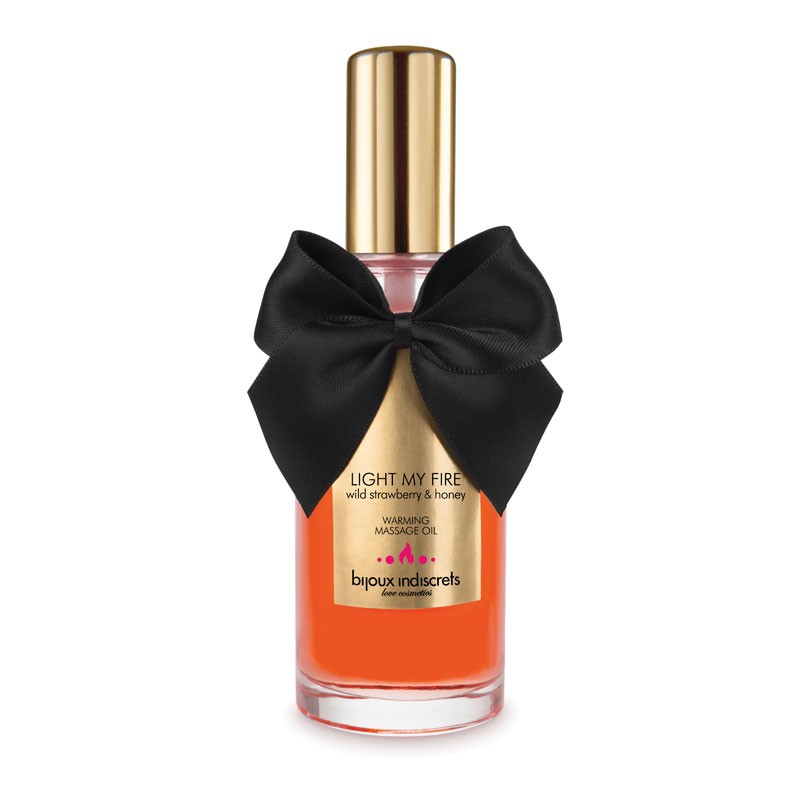Huile de massage chauffante "Fraise Sauvage" - Bijoux Indiscrets