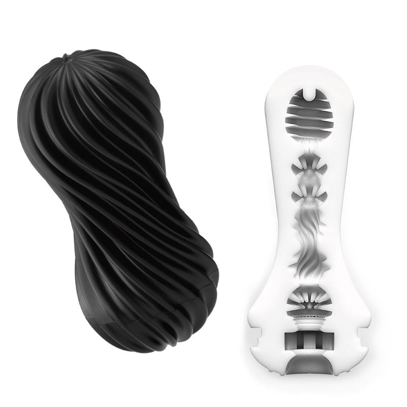 Masturbateur réutilisable TENGA FLEX - Rocky Black