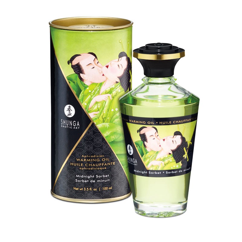 Huile chauffante aphrodisiaque Shunga - Sorbet de Minuit
