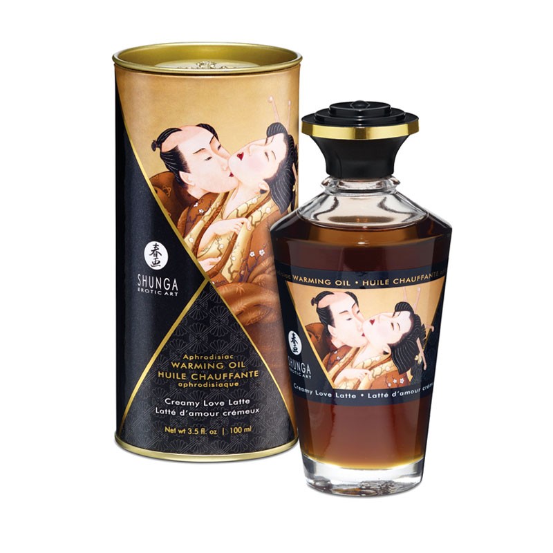 Huile chauffante aphrodisiaque Shunga - Latté d'Amour Crémeux