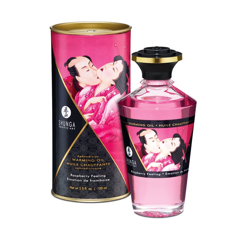 Huile chauffante aphrodisiaque Shunga - Emotion de Framboise