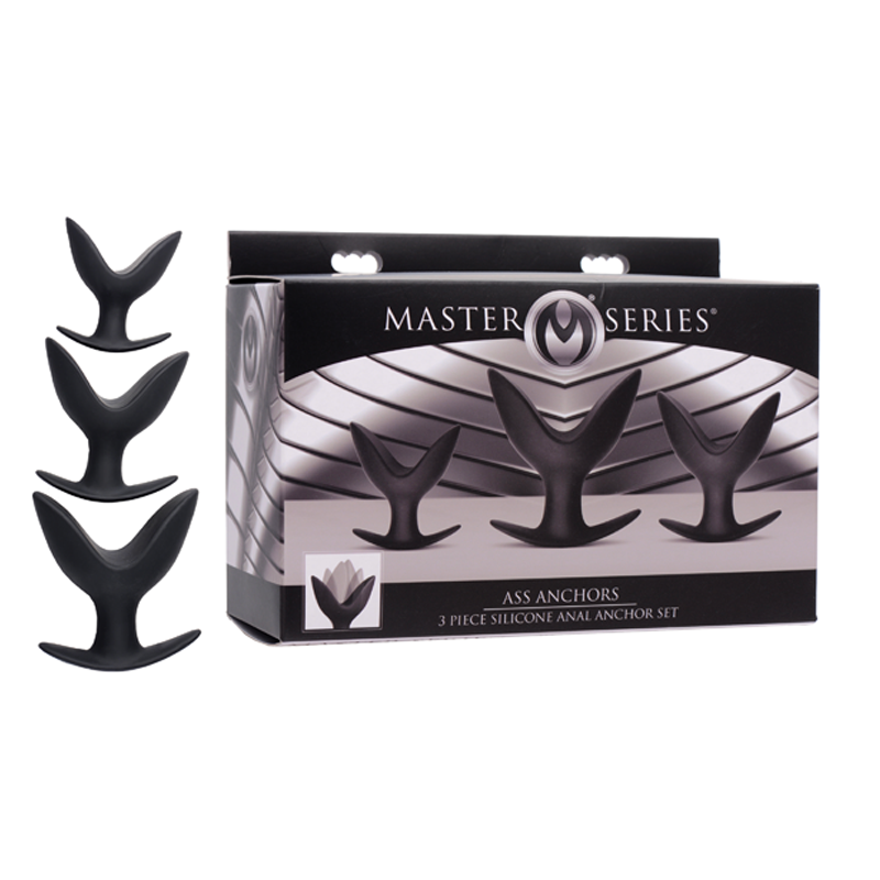 Butt plug qui s'écarte (3pces) Ass Anchors - Master Series
