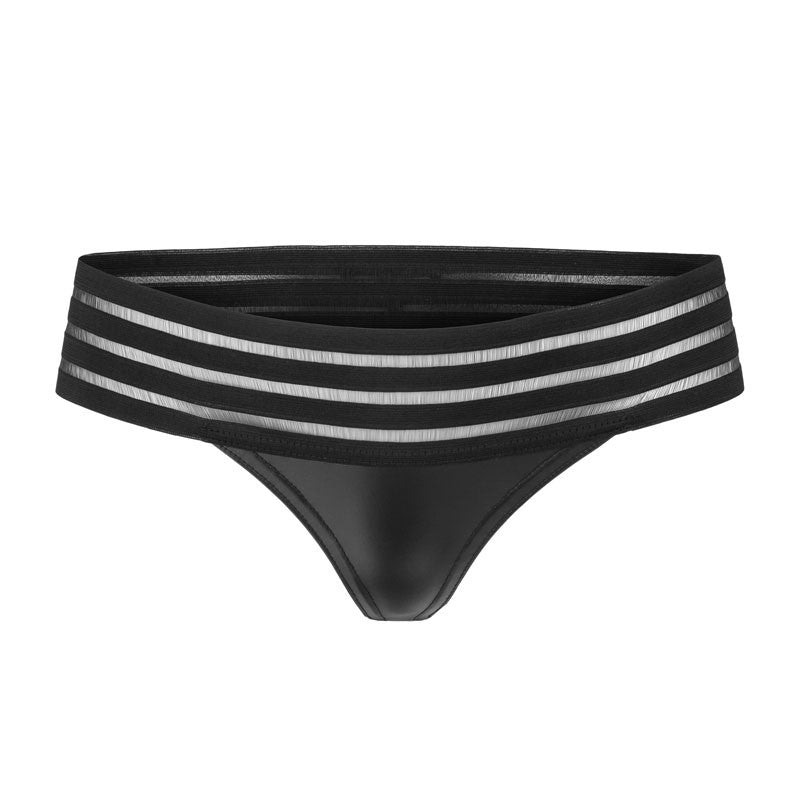 Culotte sexy avec bandes F161 - Noir Handmade