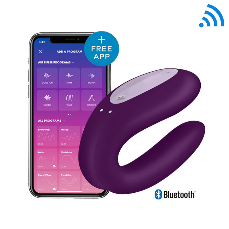 Vibromasseur pour couple Double Joy (violet) – Satisfyer