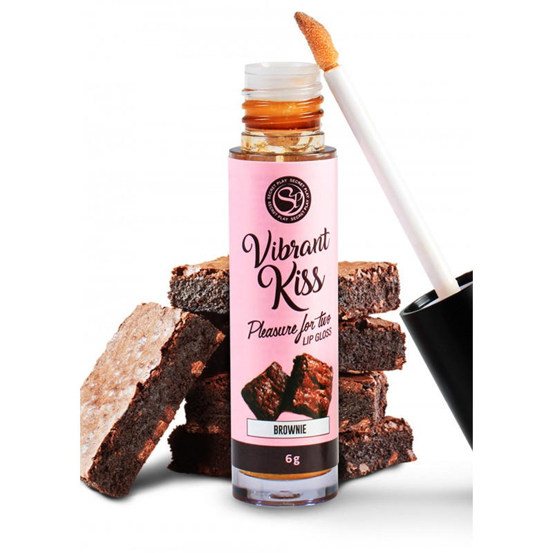 Gloss à fellation Vibrant Kiss (Brownie) - Secret Play