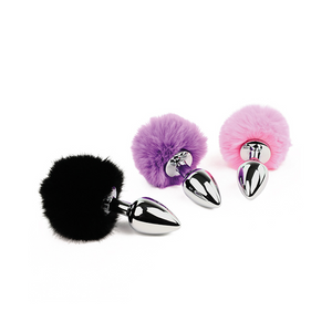 Mini Plug anal Bunny Tail (rose) - Feelztoys