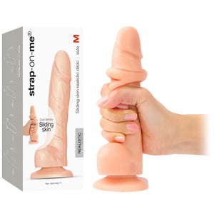 Dildo réaliste avec scrotum - strap-on-me Sliding Skin (Medium)