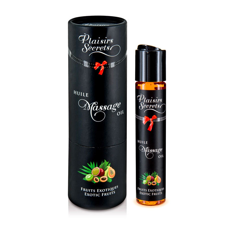 Huile de massage comestible Fruits exotiques - Plaisirs Secrets