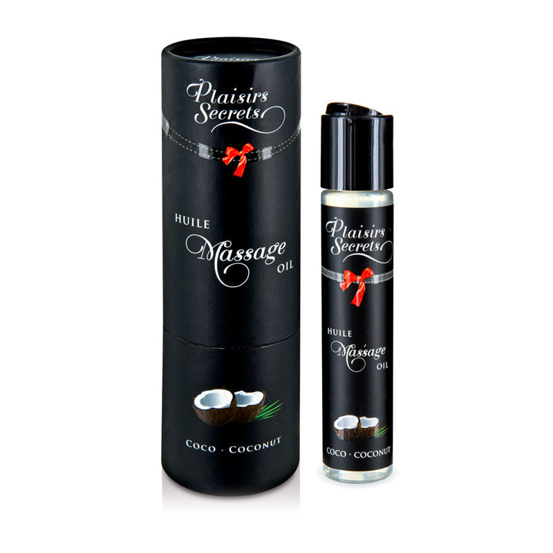 Huile de massage comestible Coco - Plaisirs Secrets