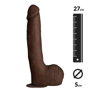 Gode ventouse réaliste XXL Rob Piper 27cm (brun) - Doc Johnson