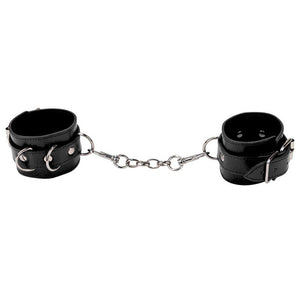 Menottes en cuir noir - Ouch!