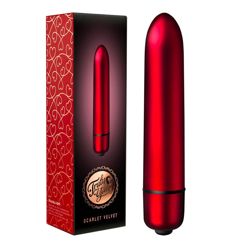 Mini vibromasseur clitoridien Truly Yours Scarlet Velvet - Rocks-Off RO-90mm