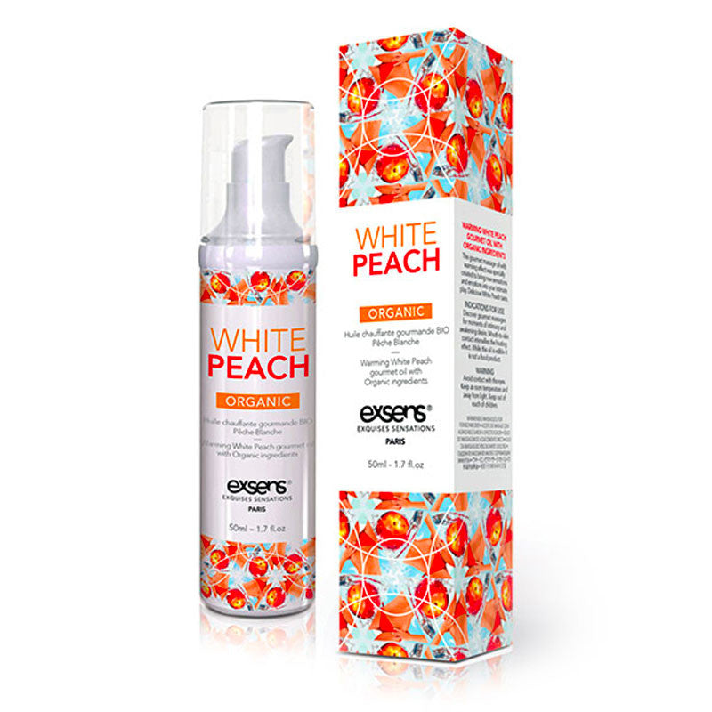 Exsens Huile de massage chauffante et gourmande - Bio Pêche