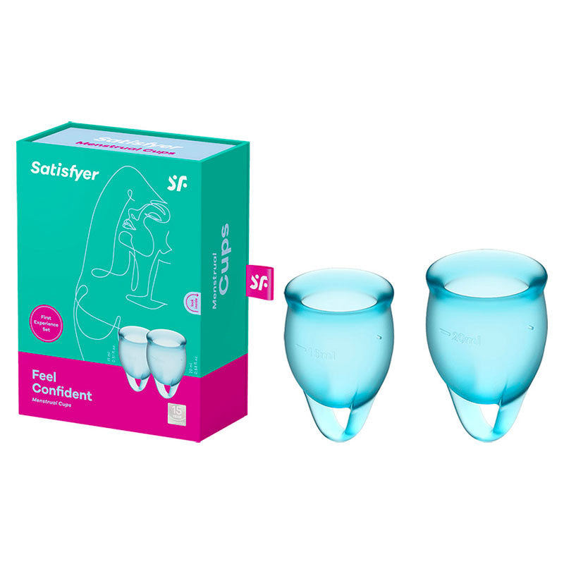 Coupe menstruelle Feel Confident Bleu clair (2 pces) - Satisfyer