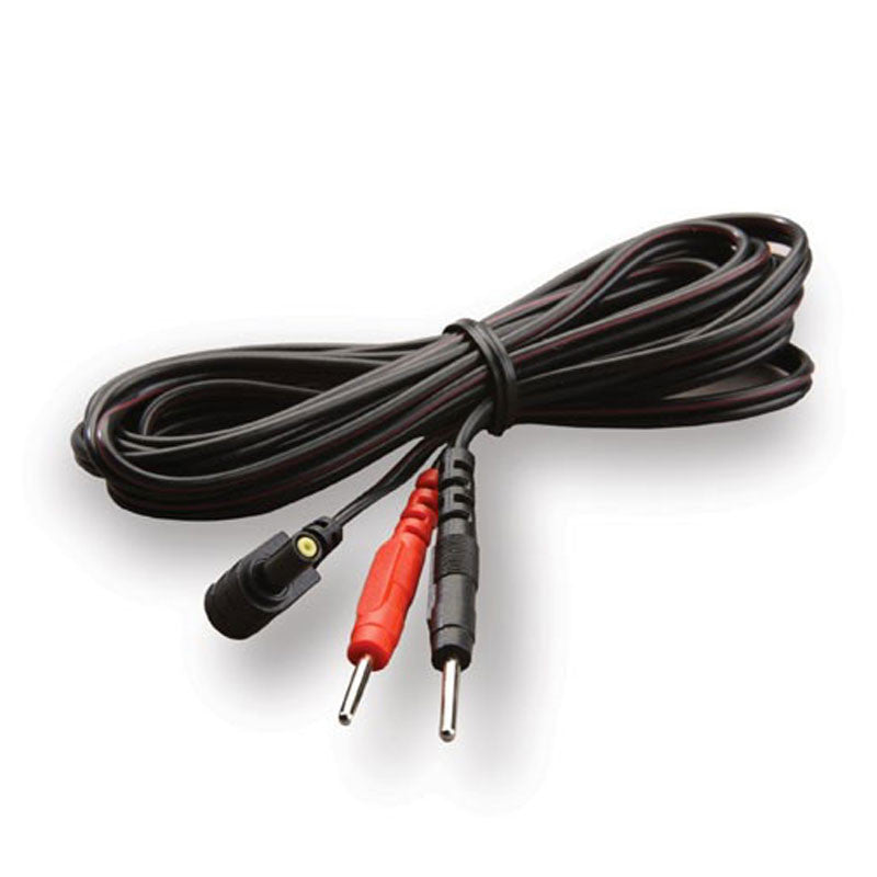 Connecteur d'électrodes (Prise ronde / 2x 2 mm - 160 cm) - Mystim