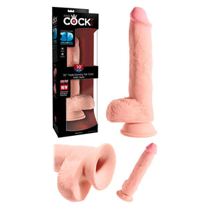 Dildo réaliste avec scrotum 3D 28cm - King Cock