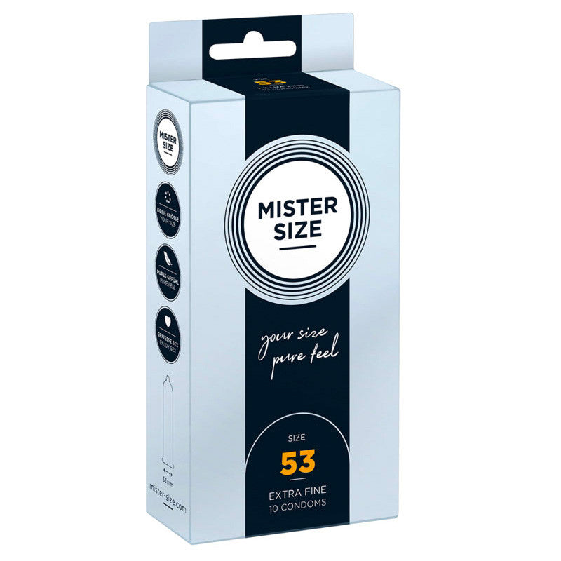 Préservatifs sur mesure Mister Size 53mm - 10pces.