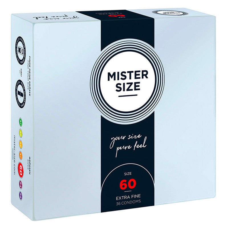 Préservatifs sur mesure Mister Size 60mm - 36pces.