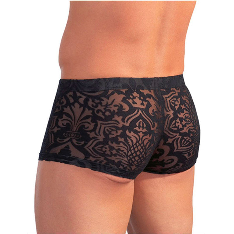 Caleçon Sexy noir Boxer avec motif tribal - Svenjoyment