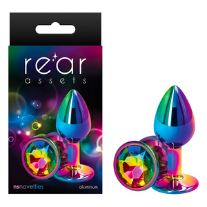 Plug anal Aluminium Rear Assets Rainbow (S) - NS Novelties