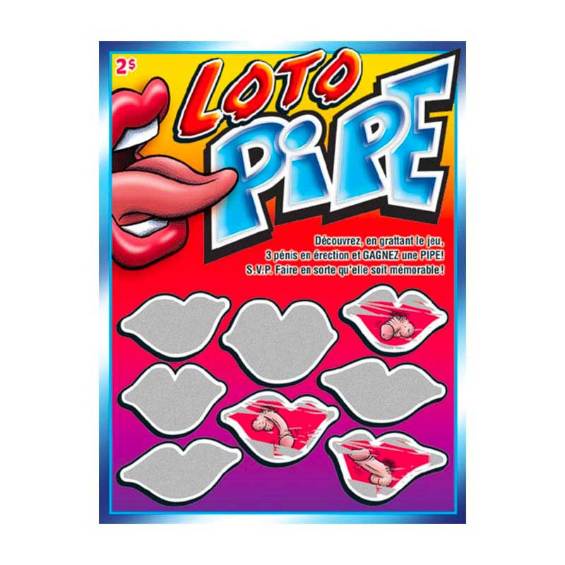 Carte à gratter "Loto Pipe" (Français) - Ozzé